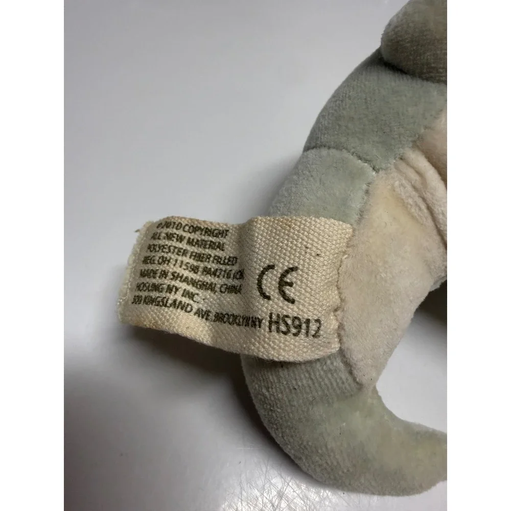 My Natural Eco Friendly Alligator Plush‎ Stuffed Animal Green Cream Hosung NY